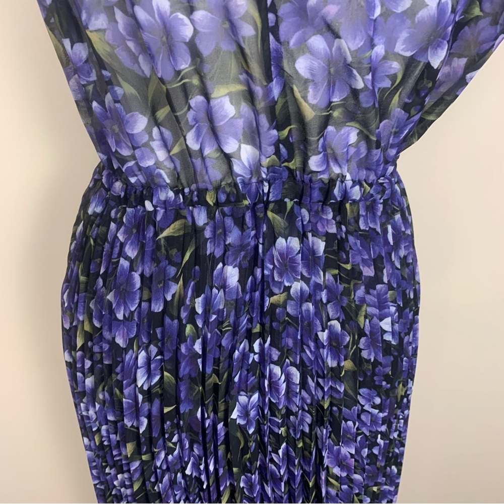 The Kooples Hortensia Floral Chiffon Pleated Maxi Dress - Picture 3 of 13